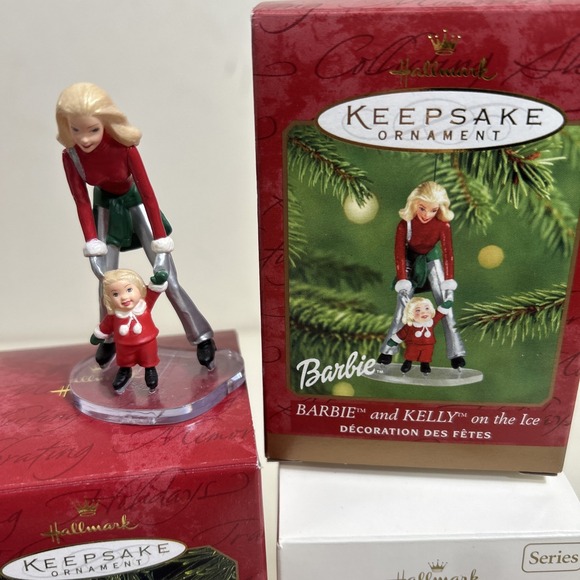 7 Hallmark Keepsake Barbie Ornaments W/ Box Barbie & Kelly 1950s - Picture 3 of 9